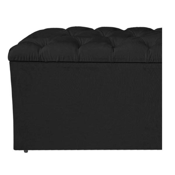 Imagem de Calçadeira Estofada Liverpool 160 cm Queen Size Suede Preto - Amarena Móveis