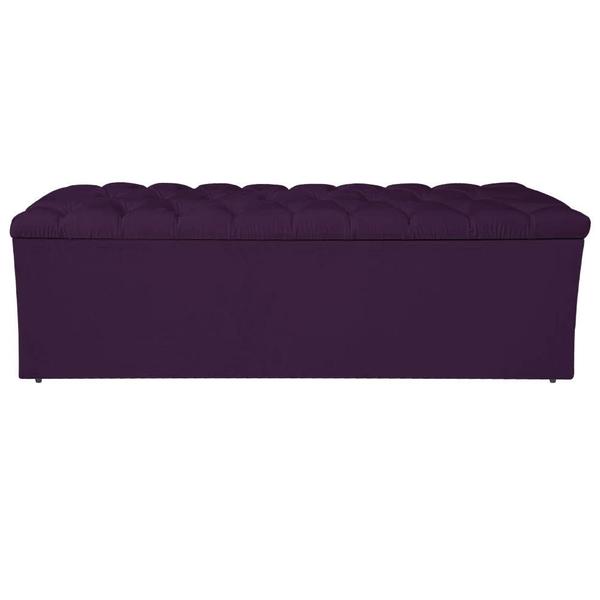 Imagem de Calçadeira Estofada Liverpool 160 cm Queen Size Suede Roxo - Amarena Móveis