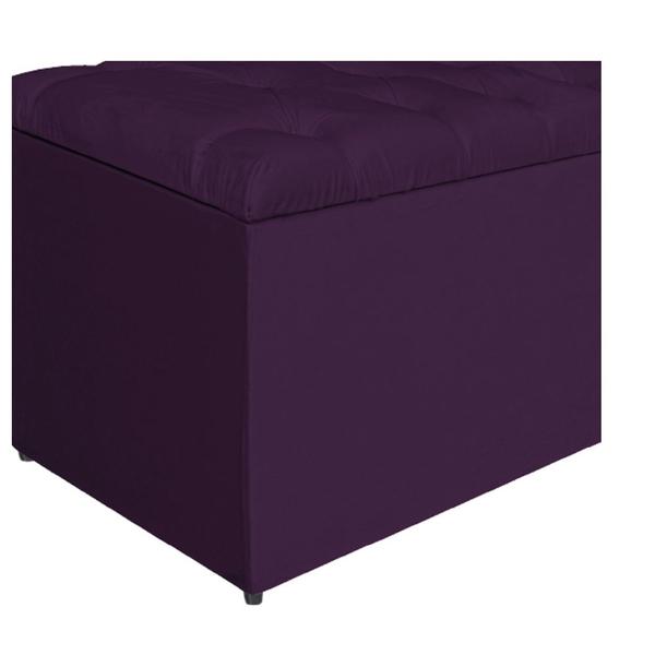 Imagem de Calçadeira Estofada Liverpool 160 cm Queen Size Suede Roxo - Doce Sonho Móveis