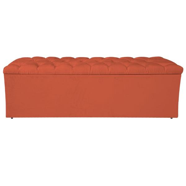 Imagem de Calçadeira Estofada Liverpool 160 cm Queen Size Suede Terracota - Doce Sonho Móveis