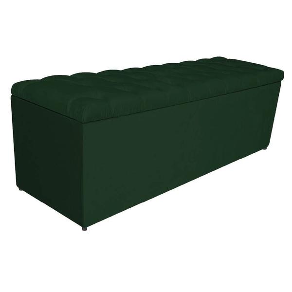 Imagem de Calçadeira Estofada Liverpool 160 cm Queen Size Suede Verde - Amarena Móveis