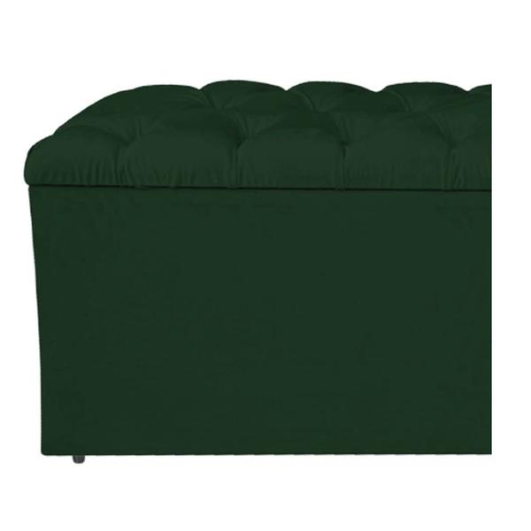 Imagem de Calçadeira Estofada Liverpool 90 cm Solteiro Suede Verde - Amarena Móveis