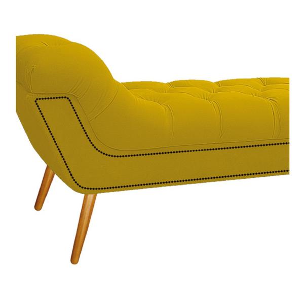 Imagem de Calçadeira Estofada Veneza 160 cm Queen Size Suede Amarelo - Doce Sonho Móveis