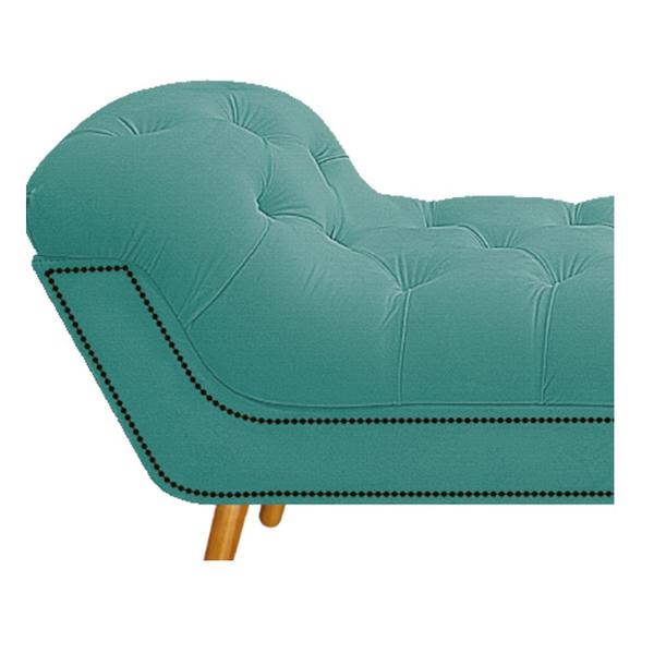 Imagem de Calçadeira Estofada Veneza 160 cm Queen Size Suede Azul Tiffany - Amarena Moveis