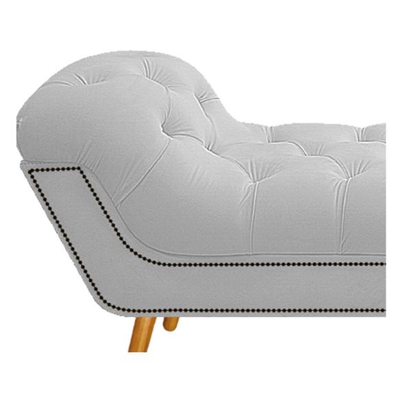 Imagem de Calçadeira Estofada Veneza 160 cm Queen Size Suede Branco - Amarena Moveis