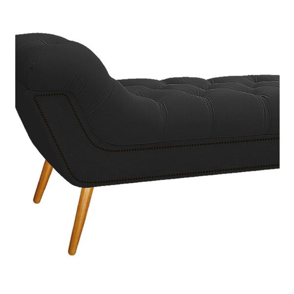 Imagem de Calçadeira Estofada Veneza 160 cm Queen Size Suede Preto - Amarena Moveis