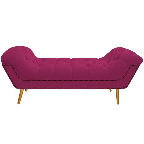 Imagem de Calçadeira Estofada Veneza 195 cm King Size Suede Pink - Amarena Moveis