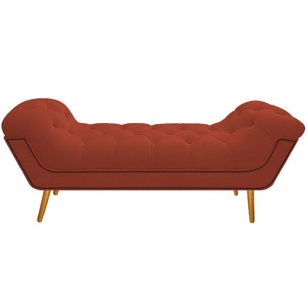 Imagem de Calçadeira Estofada Veneza 195 cm King Size Suede Terracota - ADJ Decor