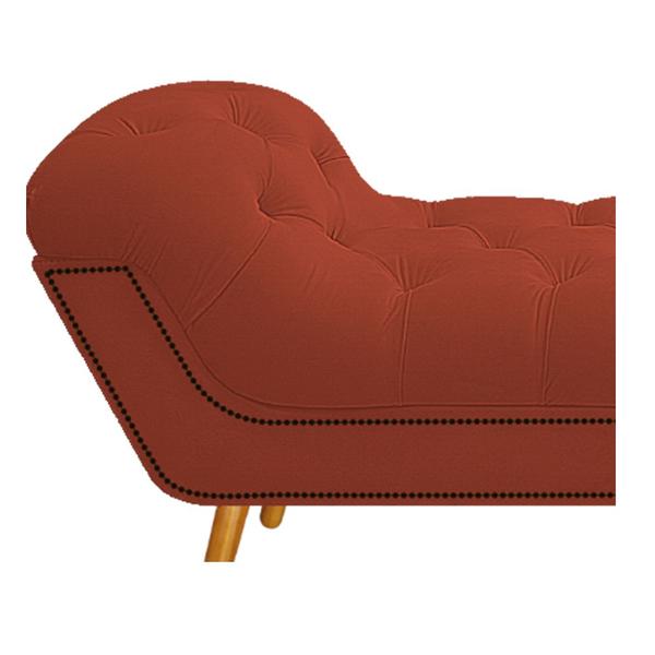 Imagem de Calçadeira Estofada Veneza 195 cm King Size Suede Terracota - ADJ Decor