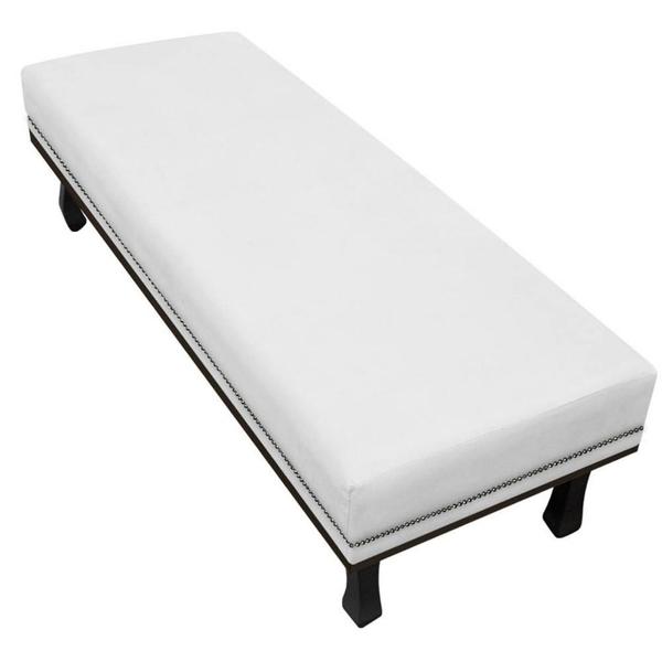 Imagem de Calçadeira King Orlando P02 195 cm para cama Box Corano Branco - Amarena Móveis