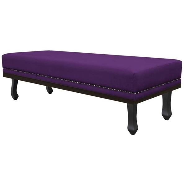 Imagem de Calçadeira King Orlando P02 195 cm para cama Box Suede Roxo - Amarena Móveis