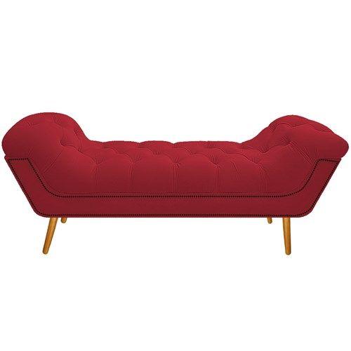 Imagem de Calçadeira Madrid 140 cm Suede Vermelho