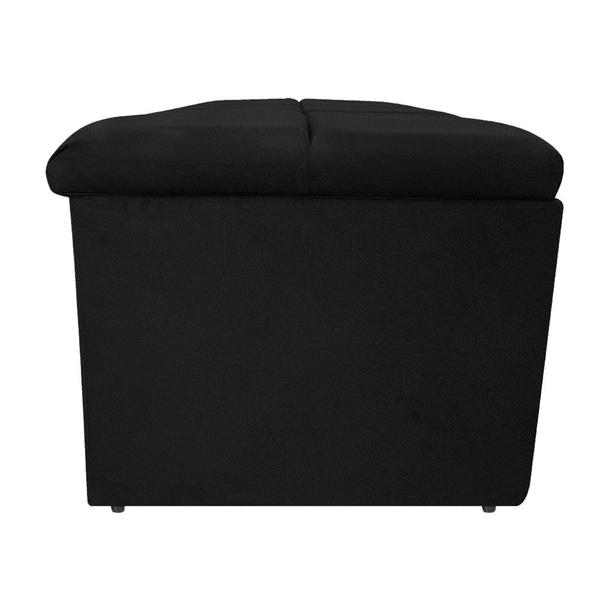 Imagem de Calçadeira Munique 140 cm Casal Suede Preto AM Decor