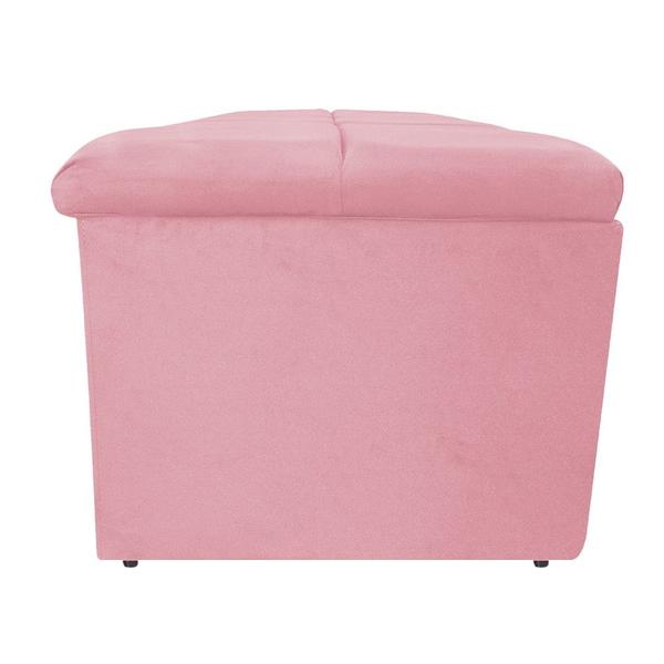 Imagem de Calçadeira Munique 140 cm Casal Suede Rosa Bebê AM Decor