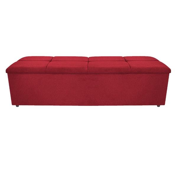 Imagem de Calçadeira Munique 160 cm Queen Size Suede Vermelho AM Decor