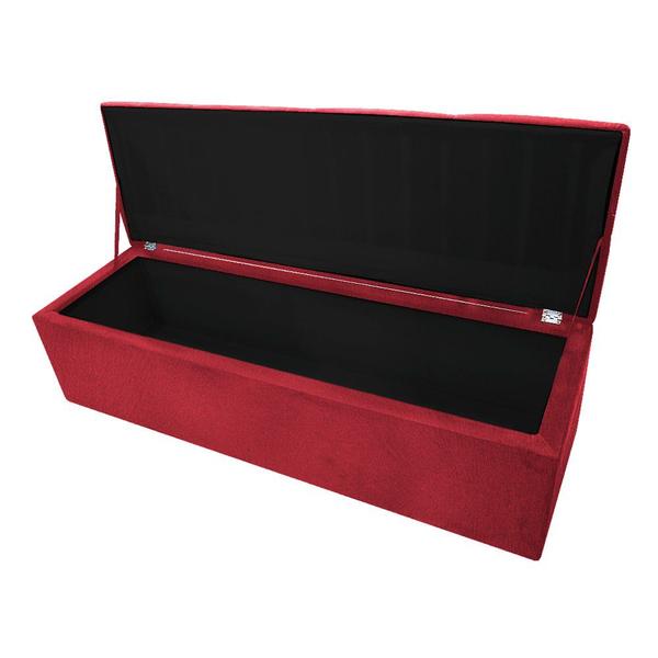 Imagem de Calçadeira Munique 160 cm Queen Size Suede Vermelho - Doce Sonho Móveis