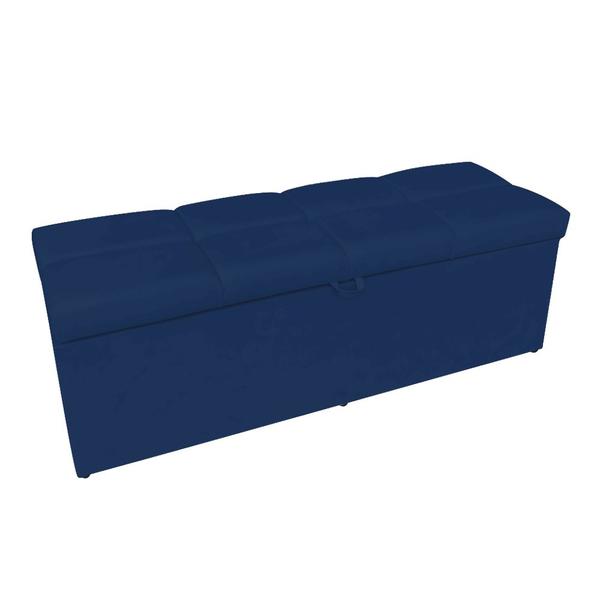 Imagem de Calçadeira Nina 140 cm Suede Azul Marinho D'Rossi