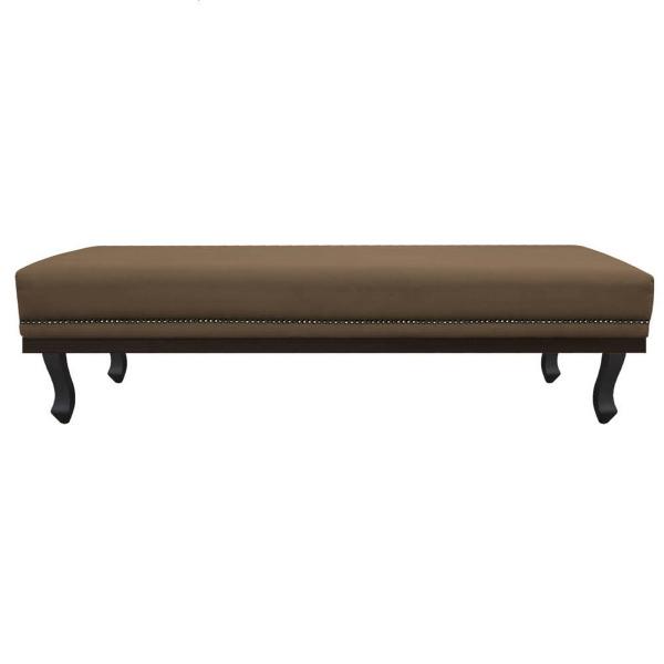 Imagem de Calçadeira Queen Orlando P02 160 cm para cama Box Suede - Doce Sonho Móveis