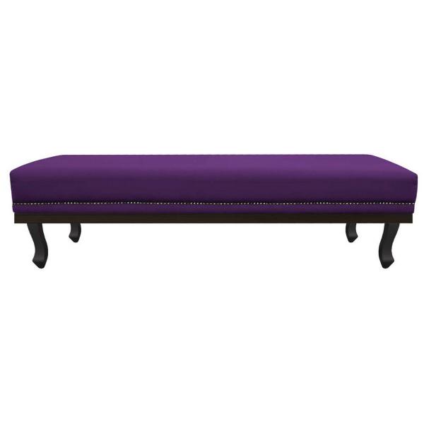 Imagem de Calçadeira Queen Orlando P02 160 cm para cama Box Suede - Doce Sonho Móveis