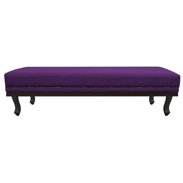 Imagem de Calçadeira Queen Orlando P02 160 cm para cama Box Suede Roxo - Amarena Móveis