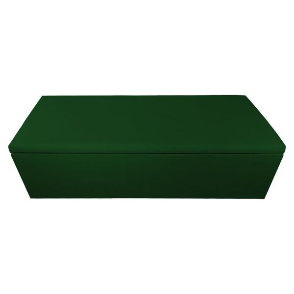 Imagem de Calçadeira Recamier Baú Casal King 195cm Eva Suede Verde - DS Estofados