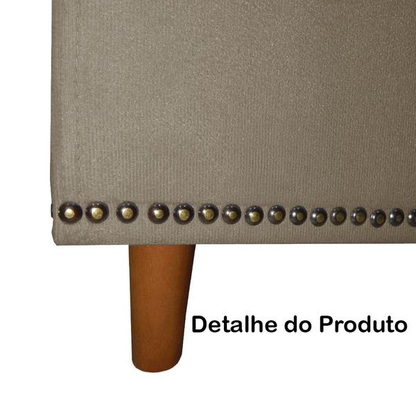 Imagem de Calçadeira Recamier Baú Casal Queen 160cm Diana Suede Capuccino - DS Estofados