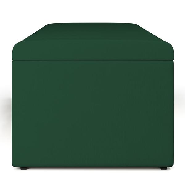 Imagem de Calçadeira Recamier Baú Para Cama De Casal Dália 140x50 Cm W01 Suede Verde Musgo - Lyam Decor