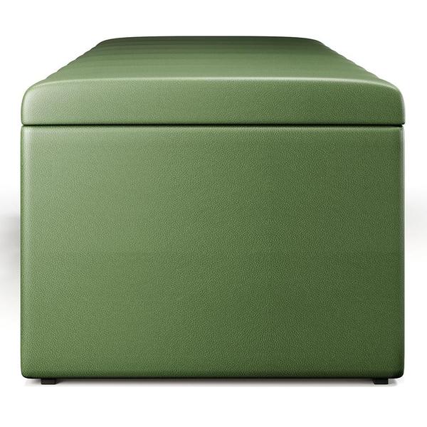 Imagem de Calçadeira Recamier Baú Para Cama De Casal Queen Dália 160x50 Cm W01 Facto Verde Musgo - Lyam Decor