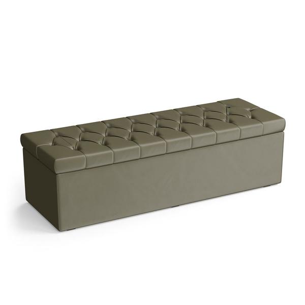 Imagem de Calçadeira Sagitarius Estofada 160 para Cama Box Queen N-029 Veludo Capuccino Aradecor