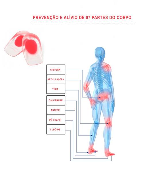 Imagem de Calcanheira De Silicone Gel Adesivo Conforto Dos Pés 1 Par