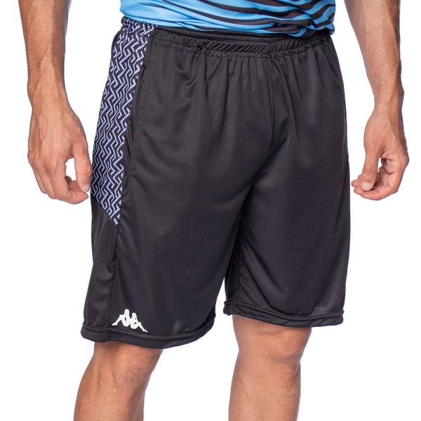 Imagem de Calção Masculino Kappa York Estampado Preto/Azul