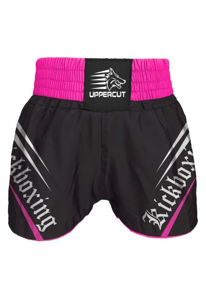 Imagem de Calção Short Kickboxing - Glory - Preto/Rosa- Uppercut