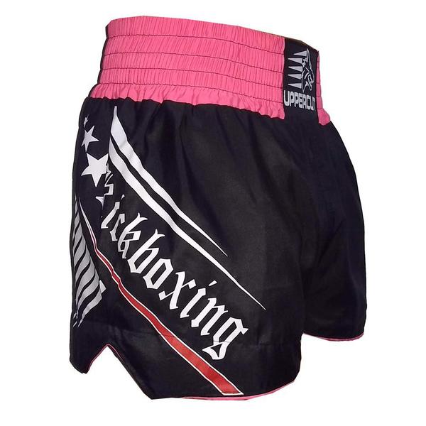 Imagem de Calção Short Kickboxing - Glory - Preto/Rosa- Uppercut