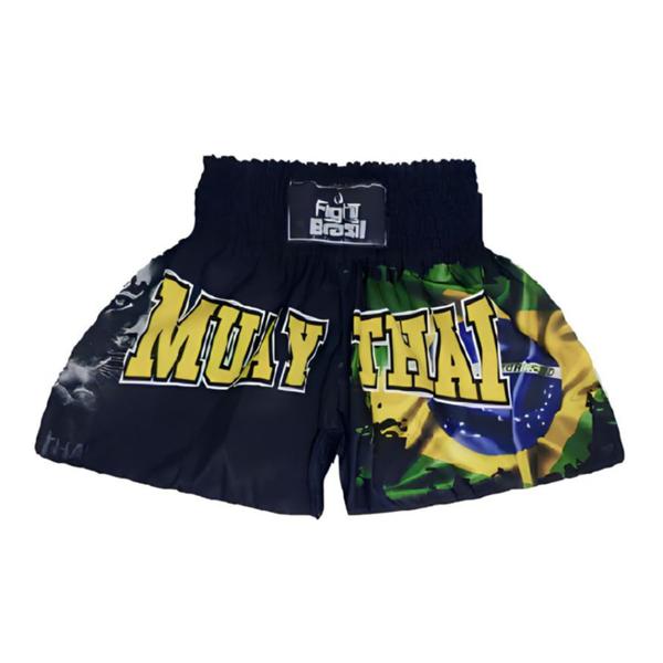 Imagem de Calção Short Muay Thai Kickboxing Kids Infantil Fight Brasil