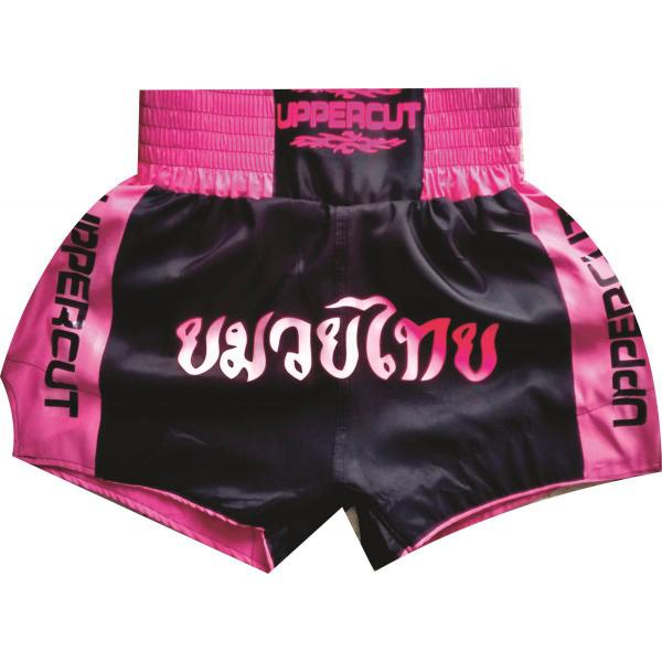 Imagem de Calção Short Muay Thai - Traditional - Feminino - Preto/Rosa- Uppercut -