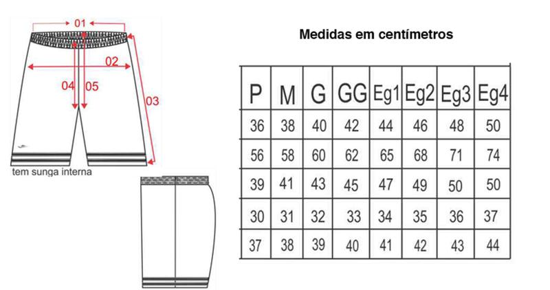 Imagem de Calção Shorts Masculino Plus Size Futebol M G GG EG1 EG2 EG3 Eg4-Azul Marinho- ELITE-BellaDonna Baby