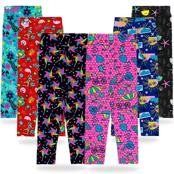 Imagem de Calcas Legging Infantil Juvenil Crianca Menina Kit 3 Peças Roupas de Crianças