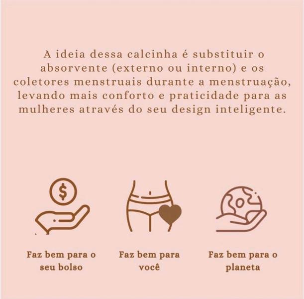 Imagem de Calcinha Absorvente Lavável. Calcinha Menstrual Reutilizável