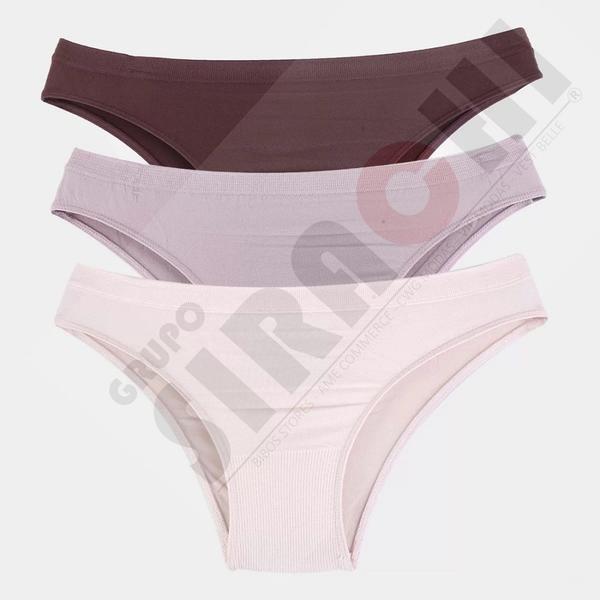 Imagem de Calcinha feminina tanga microfibra trifil af c04403 - kit 12