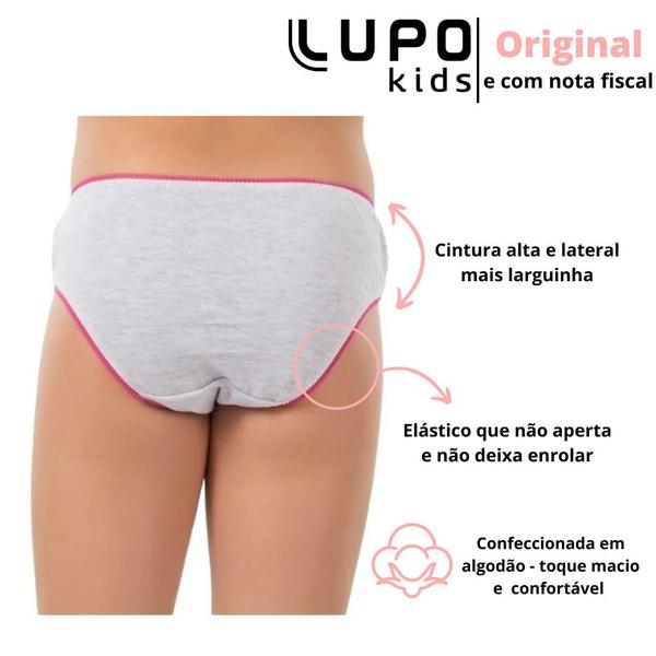 Calcinha Infantil Kit 12 Sortida Menina Juvenil Algodão Confortável Lobinha Lupo Imagem de Calcinha Infantil Kit 12 Sortida Menina Juvenil Algodão Confortável Lobinha Lupo