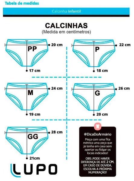 Calcinha Infantil Kit 12 Sortida Menina Juvenil Algodão Confortável Lobinha Lupo Imagem de Calcinha Infantil Kit 12 Sortida Menina Juvenil Algodão Confortável Lobinha Lupo