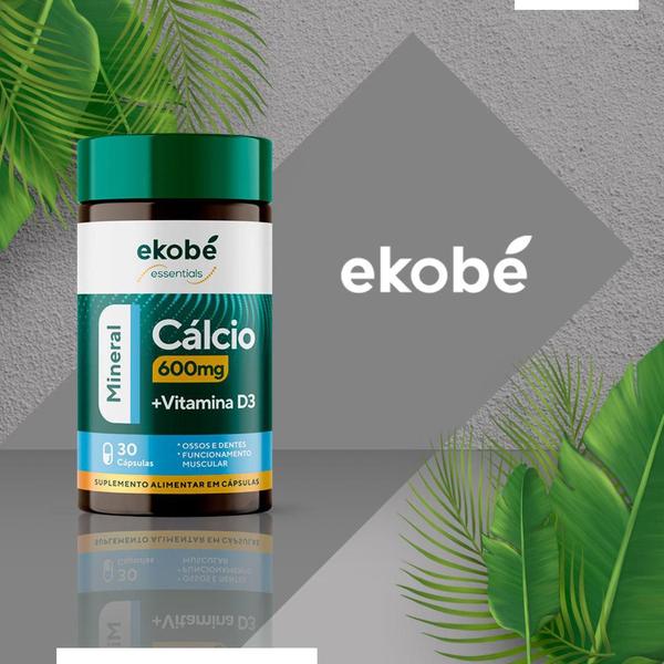 Imagem de Cálcio 600mg  + Vitamina D3 Mineral 30 Cápsulas Ekobé