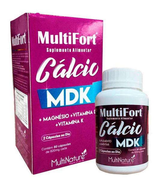 Imagem de Cálcio MDK Magnésio+Vit. D e Vit. K 600mg 60 Cáps. MultiFort