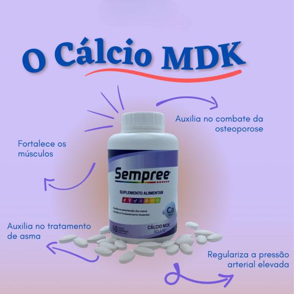 Imagem de Cálcio MDK Magnésio Vit K2 Vit D3 180 cápsulas SEMPREE