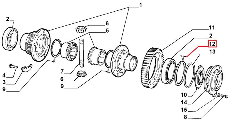 Imagem de Calço Diferencial 0,96mm Fiat Siena Argo Marea Palio Uno Original 7728985