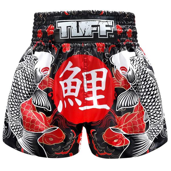 Imagem de Calções de boxe de Muay Thai Tuff TUF-MS638-BLK para homens 