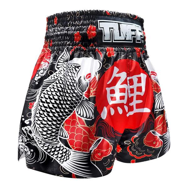 Imagem de Calções de boxe de Muay Thai Tuff TUF-MS638-BLK para homens 