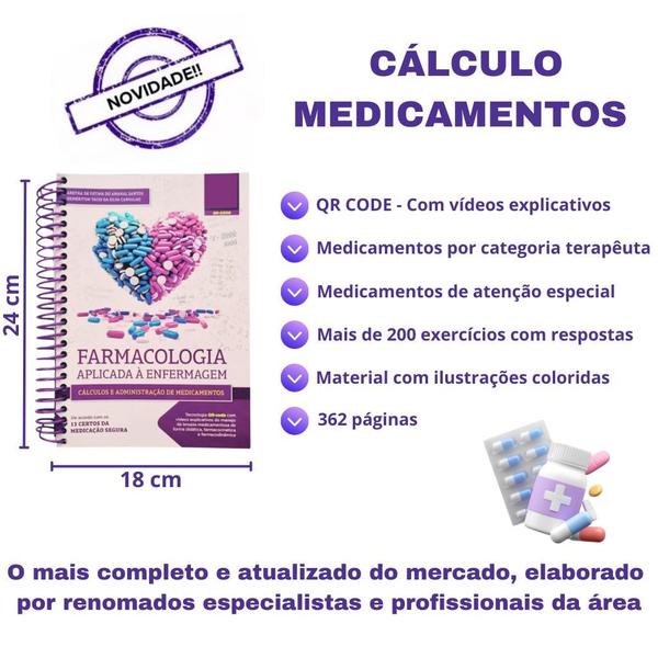 Imagem de Cálculo E Administração De Medicamentos + (Terminologia) Dicionário de Termos de Saúde 