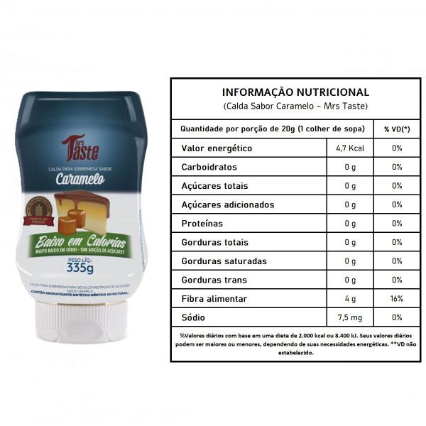 Calda Caramelo - Mrs Taste 335g - Smart Foods Imagem de Calda Caramelo - Mrs Taste 335g
