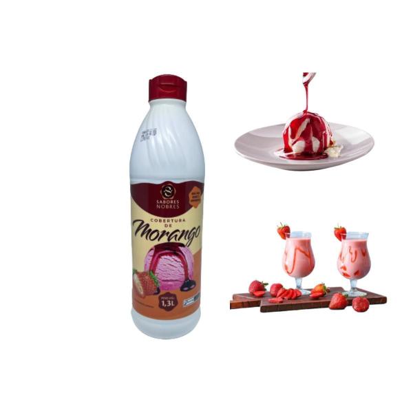 Calda de Morango para Sobremesas - Embanet - 6 Unidades - Sabores Nobres Imagem de Calda de Morango para Sobremesas - Embanet - 6 Unidades